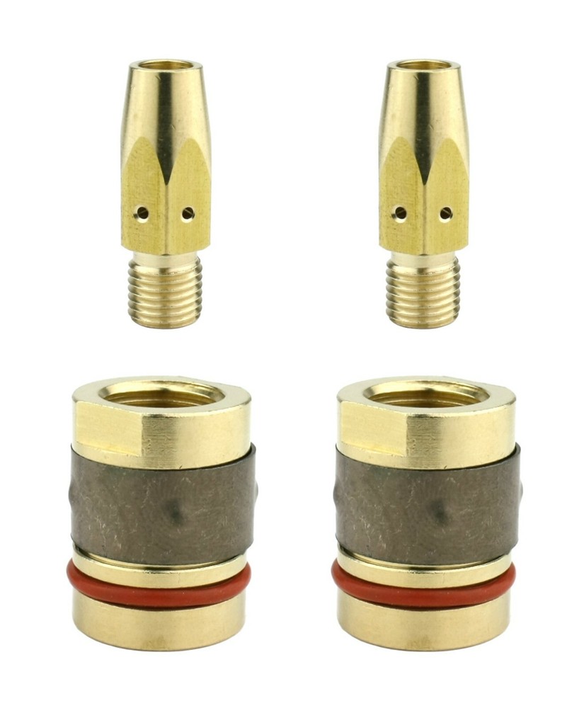 Gas Diffuser & Nozzle Adaptor - Replacement for Miller M-25 & M-40 MIG Guns