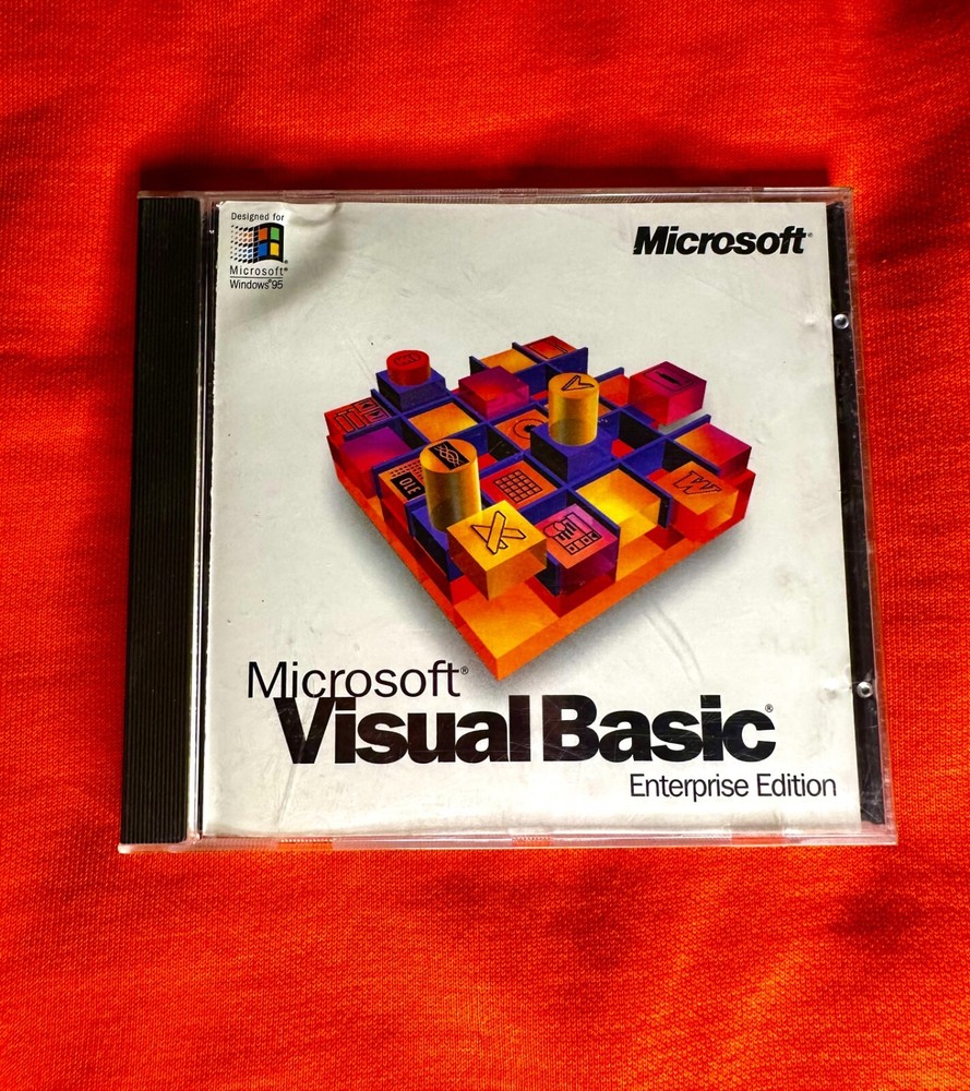 Microsoft Visual Basic Enterprise Edition 4.0 With Key Windows 95 Used Vintage