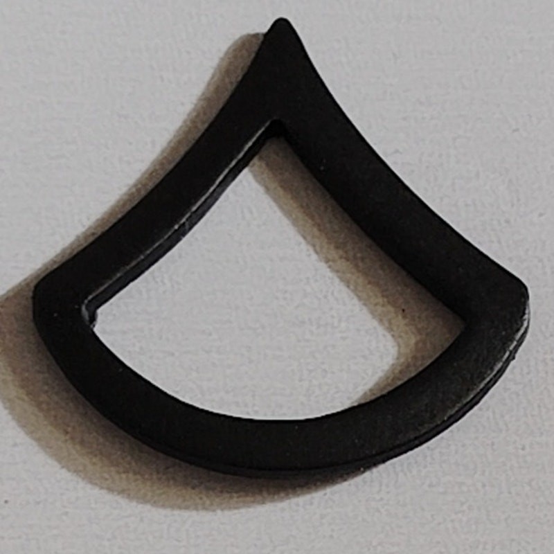 Subdued Private First Class (PFC) E3 Collar Device, 1 Pr, 7/8" Lapel Novelty Pin