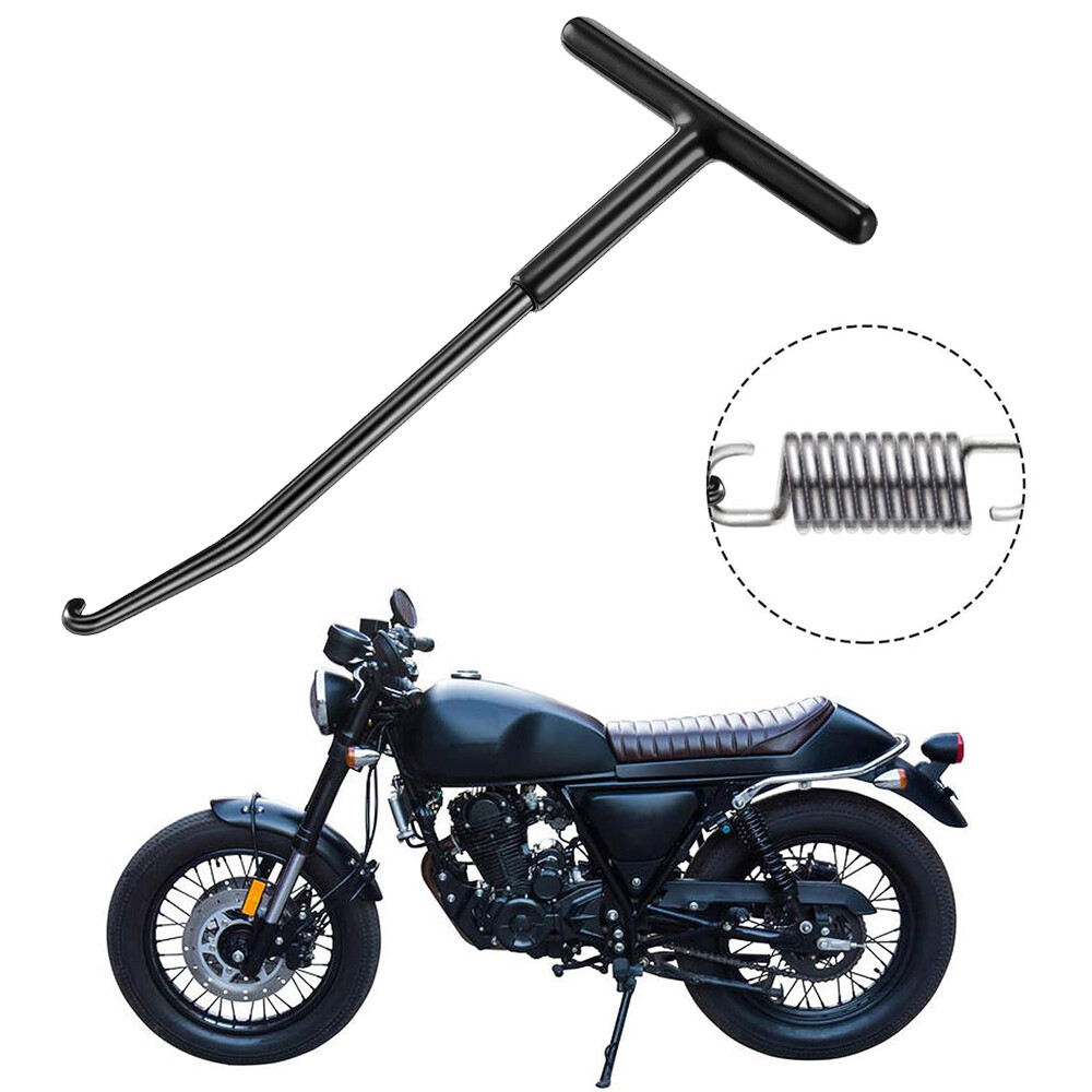 Motorcycle Exhaust Pipe Spring Puller T-Shaped Handle Hook Tool Stainless Steel