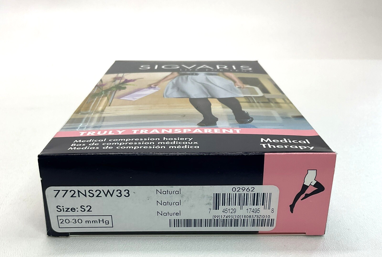 Sigvaris Transparent 20-30 mmHg Medical Compression THIGH HIGH Stay Up Band S2..