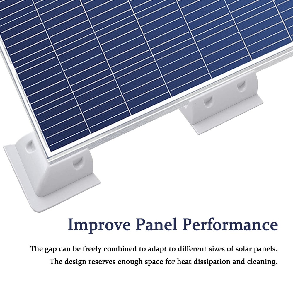 7 Pieces ABS Solar Panel Mounting Brackets,Solar Drill Free Corner Bracket fo...