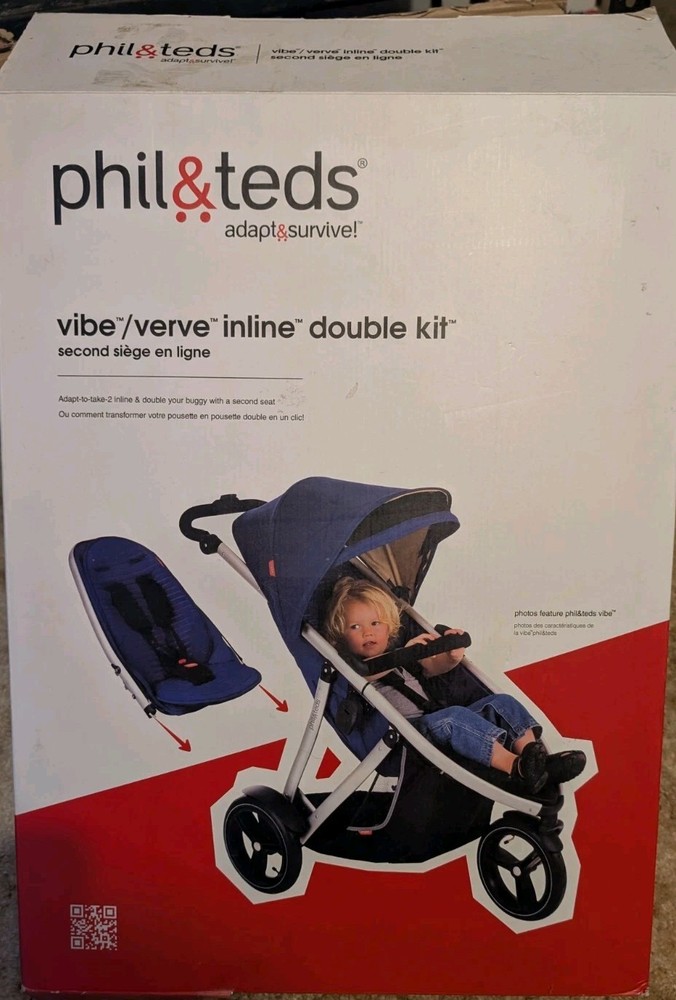 Phil Teds Adapt And Survive Vibe Inline Kit Cherry Stroller Attachment New