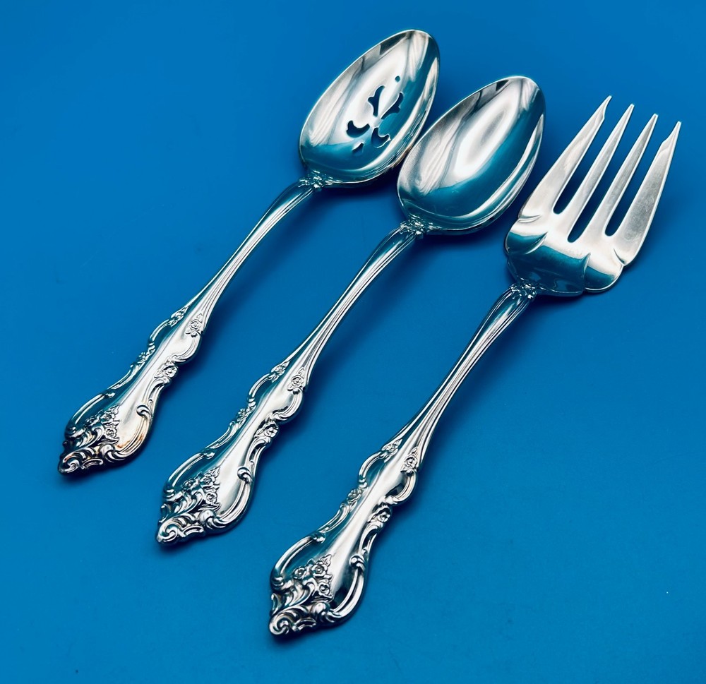 3 Pc INTERNATIONAL ORLEANS Hostess Serving Set Silverplate Flatware