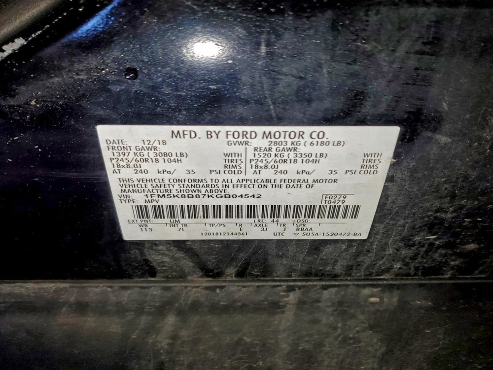 EXPLORER 2019 Transmission Shift 1013547