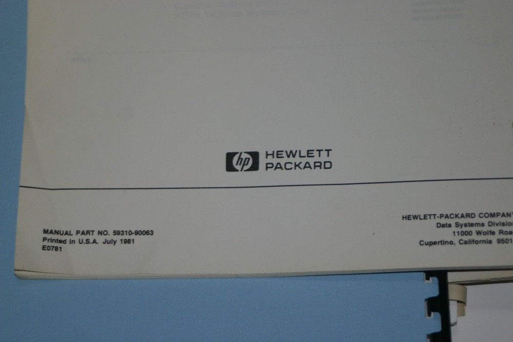 HP RTE Driver DVR37 for HP 59310B Interface Bus Programming & Operataing Manual