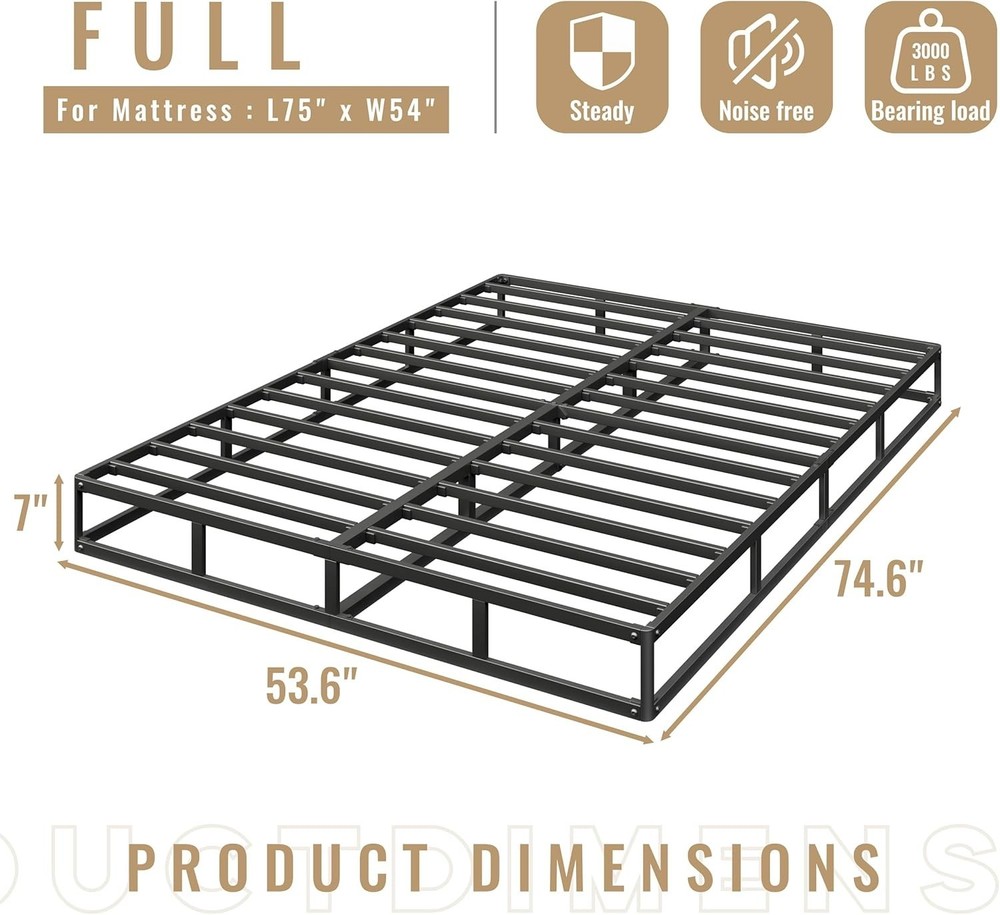 7 Inch Full Bed Mattress Foundation Frame