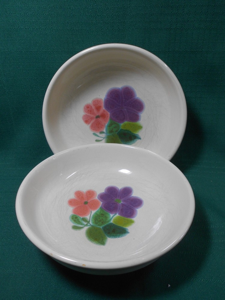 Franciscan Earthenware 2 Soup Cereal Bowls Floral