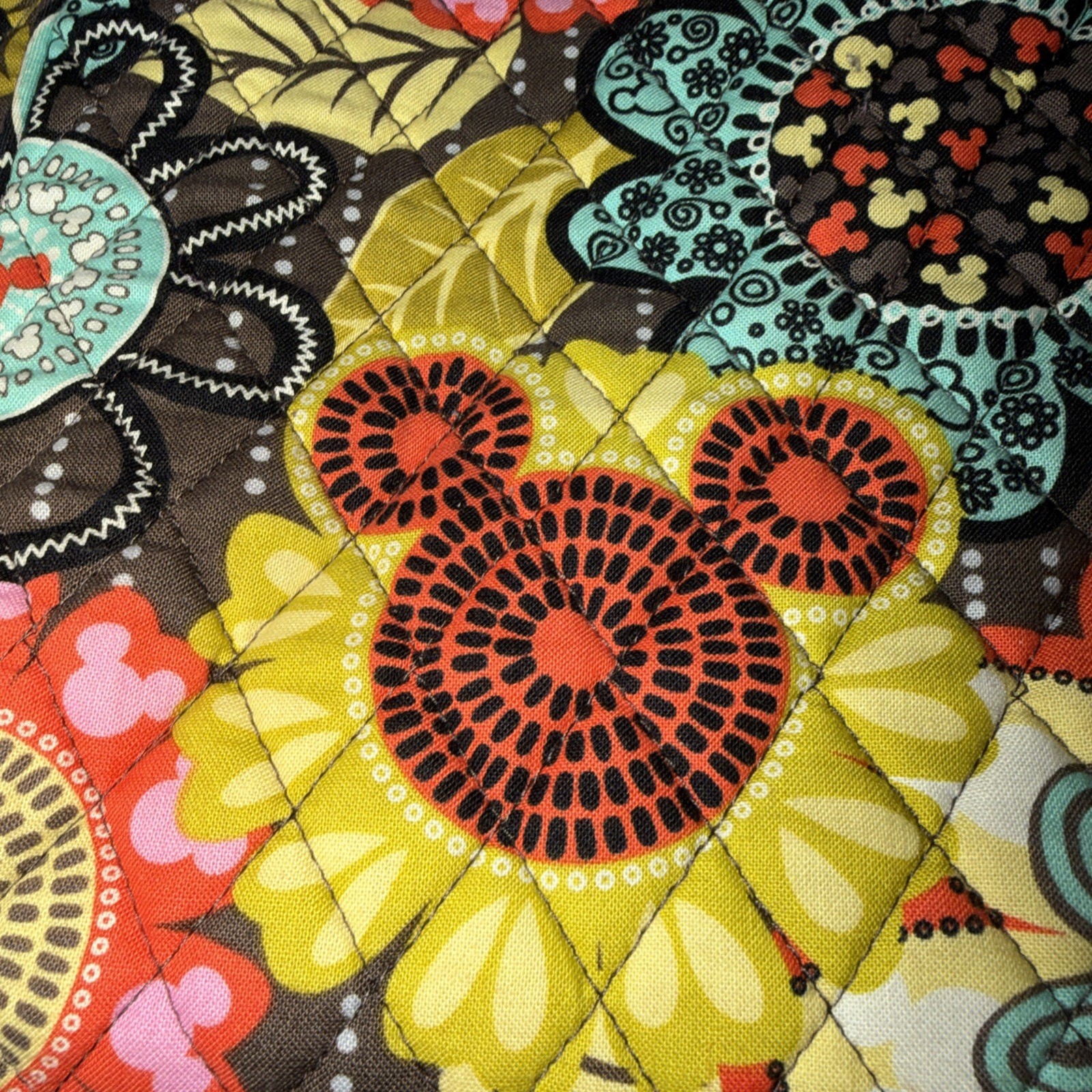 Vera Bradley Disney Parks Mickey's Perfect Petals Tablet Hipster Bag