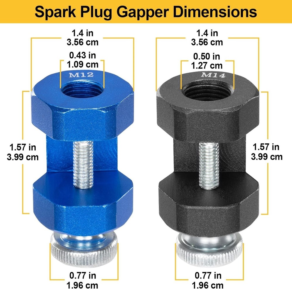 Spark Plug Gap Tool, 2Pcs Spark Plug Gapping Tool, High Precise Spark Gap Adjust