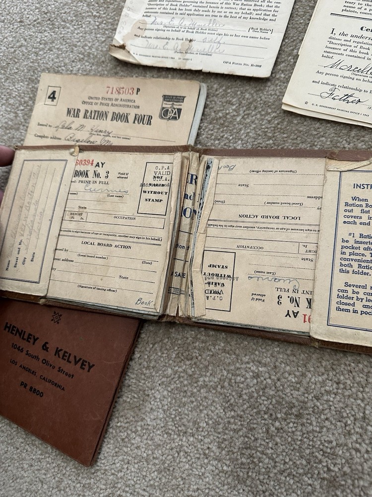 Ww2 Ration Book Lot