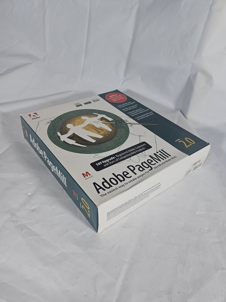 Adobe Pagemill 2.0 MAC Apple Vintage PC Software Web Design Web Page Maker 🔥