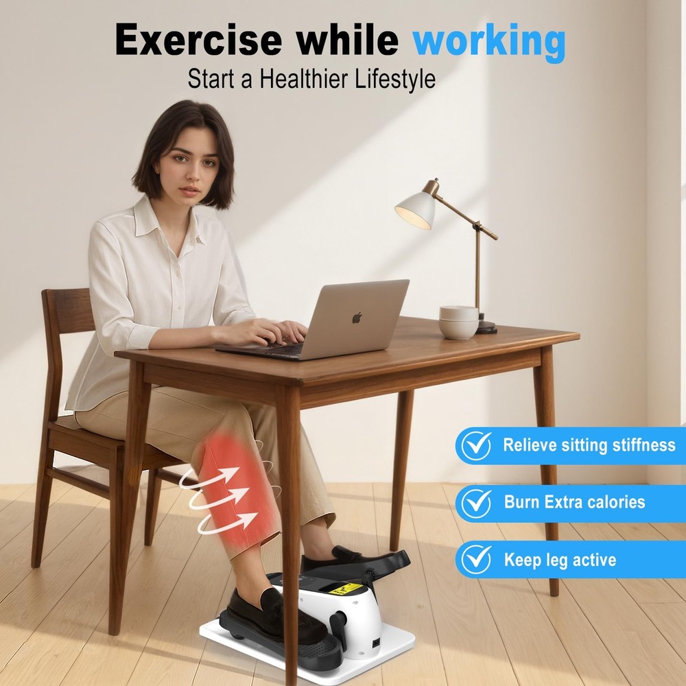 HOTWAVE Under Desk Elliptical Exercise Machine, Ellipse Leg Exerciser Electric