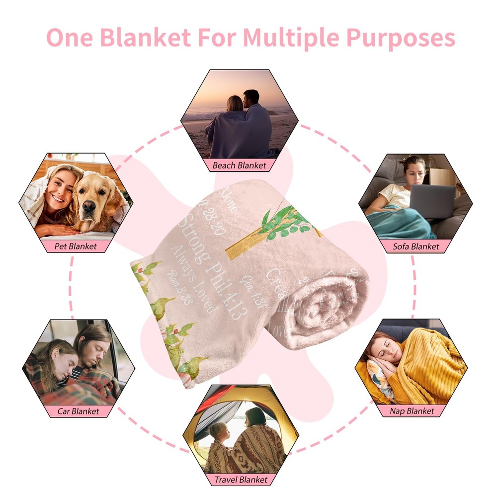 Christian Religious Blanket Baptism Confirmation First Communion 50x60