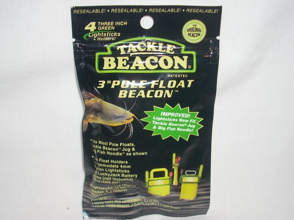 Rod-N-Bobbs Tackle Beacon 3" Pole Float Beacon Lightsticks and Holders 4 pack