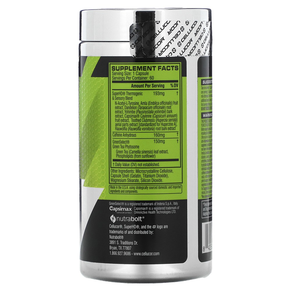 Super HD, High-Definition Fat Burner, 60 Capsules