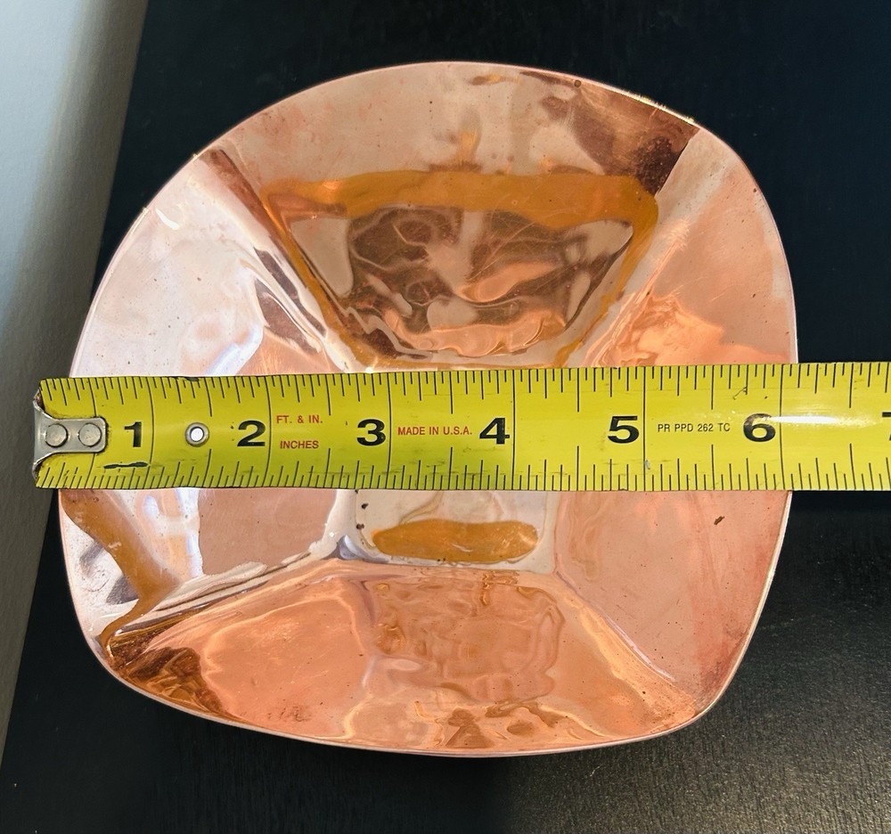 Rare Simon Pearce 6” Copper Square Bowl
