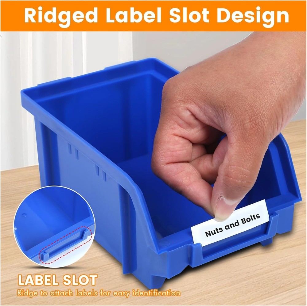 Heavy-Duty Wall Storage Rack with 30 Bins - Rust-Resistant & Space-Saving