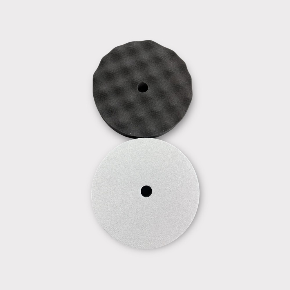 8" Black Waffle Pad (compared to 3M 05725 buff pads) - 2 Pack