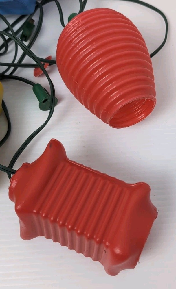 Vintage Blow Mold String Patio Lights String of 7 Lanterns