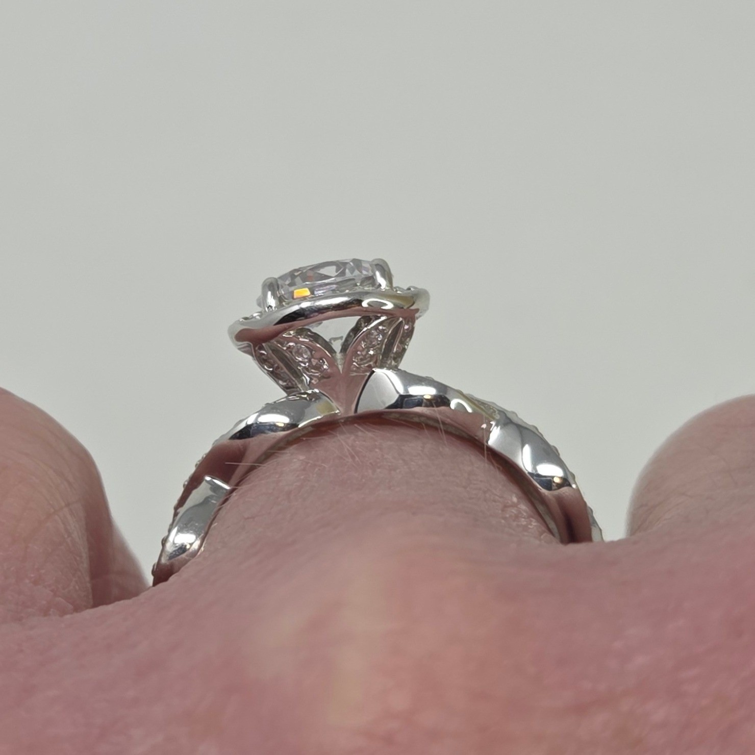 Sparkling Infinity Twist Engagement Ring Sz 8 925 Sterling Silver CZ