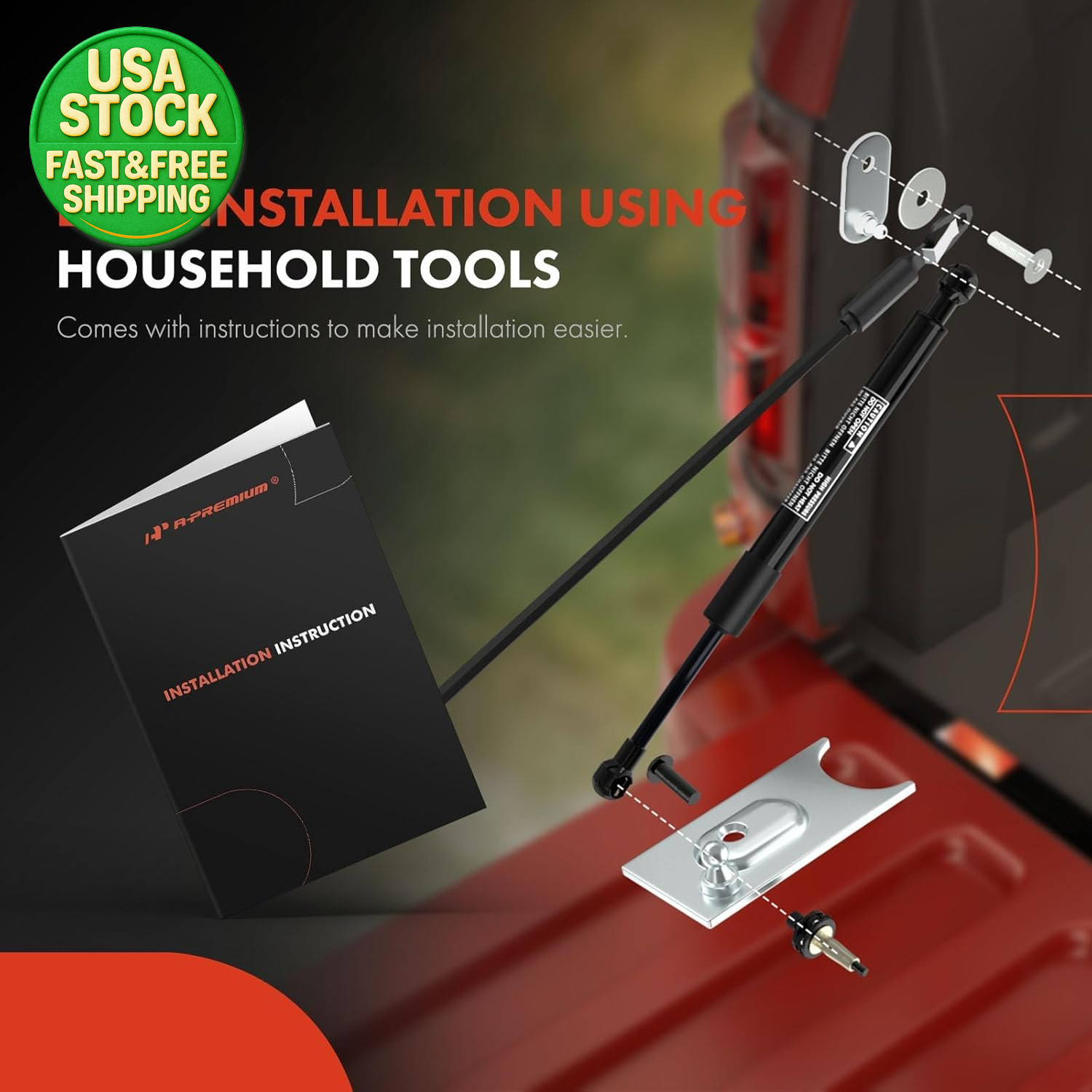 Tailgate Assist Shock Struts for Dodge Ram 1500 2500 3500 2009-2023 Lift