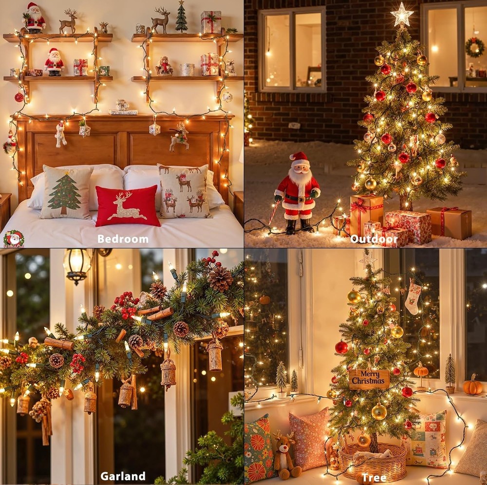 2PACK 50Count Easter String Lights,Christmas Lights Plug in,13FT Incandescent...