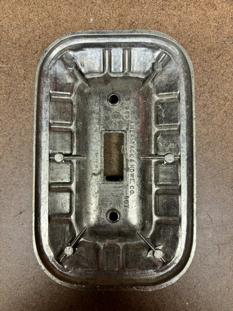 Vintage American Tack Hardware Toggle Light Switch Plate 1968