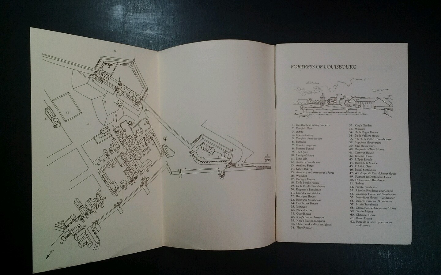 Fortress Of Louisbourg Guide 1981 with Map & Insert RARE VHTF
