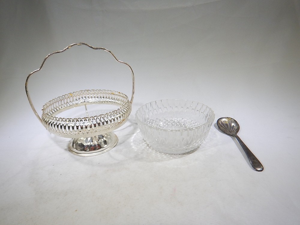 Vintage Mayell Silver Plated Tableware Jam Marmalade Sugar Dish Spoon TF