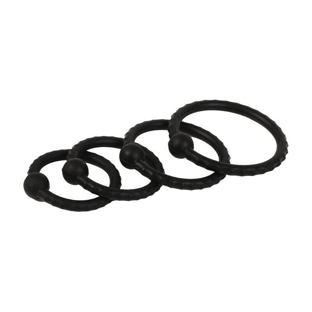 Penis Extender Enlarger Sleeve Ring Reusable Delay Ejaculation for Male 4 Ring