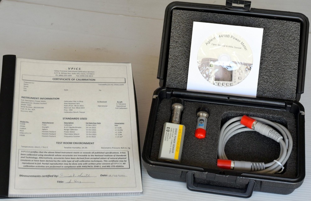 Hewlett Packard/ HP 8481D Power Sensor/ Ref Atten/ Cal'ed with Data/ No Cable