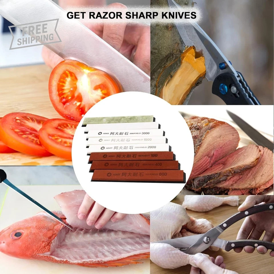 8-Piece Knife Sharpening Stone Set for RUIXIN Pro RX-008 Sharpener