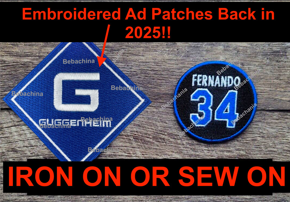 Dodgers Jersey Patch-  Fernando Valenzuela Patch + Guggenheim Ad Jersey Patch G