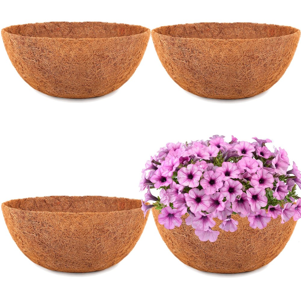 4PCS 16" Round Coco Liner Coco Fiber Replacement Liner