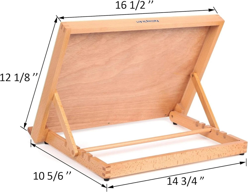 Durable Beech Wood Drawing Easel with Adjustable Angles - Ideal for Artists