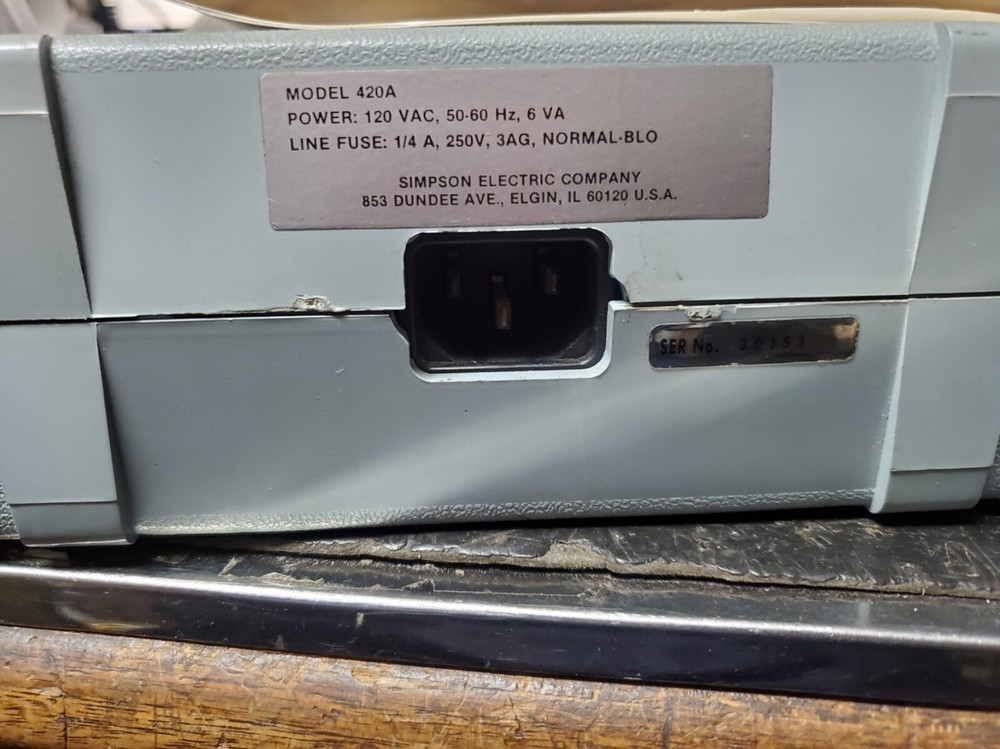 Simpson /Wavetek 420 Function Generator tested, w/schematic .1Hz to 1 MHz