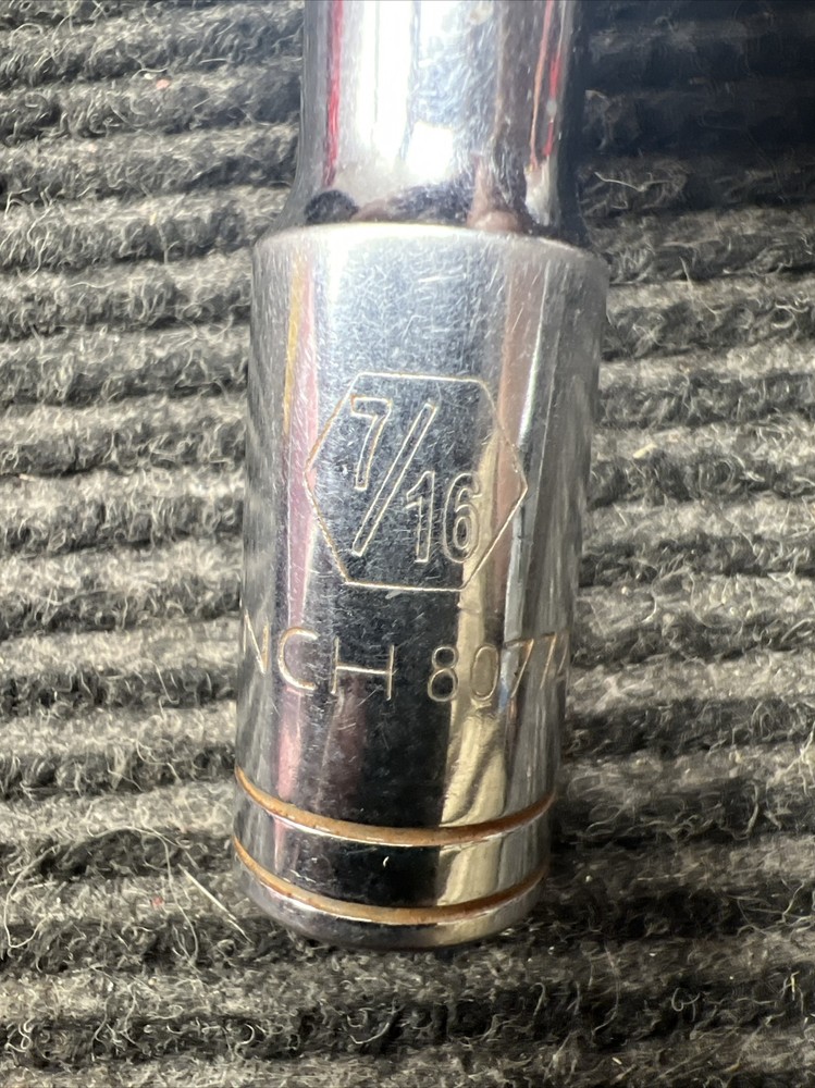 GearWrench 80772 1/2" Drive 7/16" 12pt Deep Socket