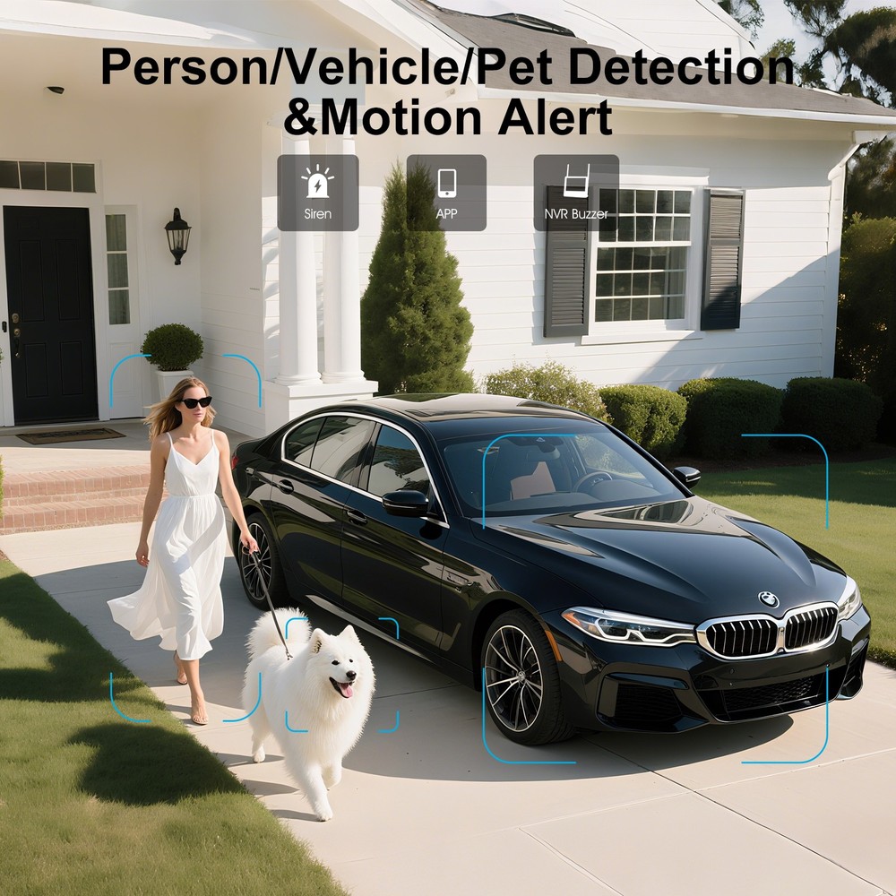 ANRAN 4K 4-Camera PoE Security System 8-Channel NVR 2TB,Easy Plug & Play Setup