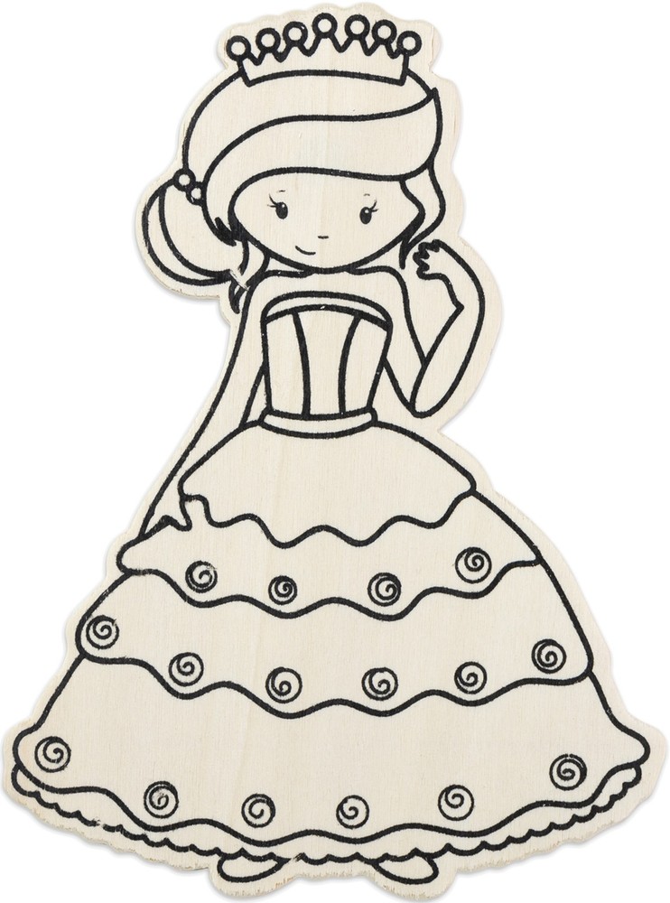 CousinDIY MDF Shape-Princess - 12 Pack