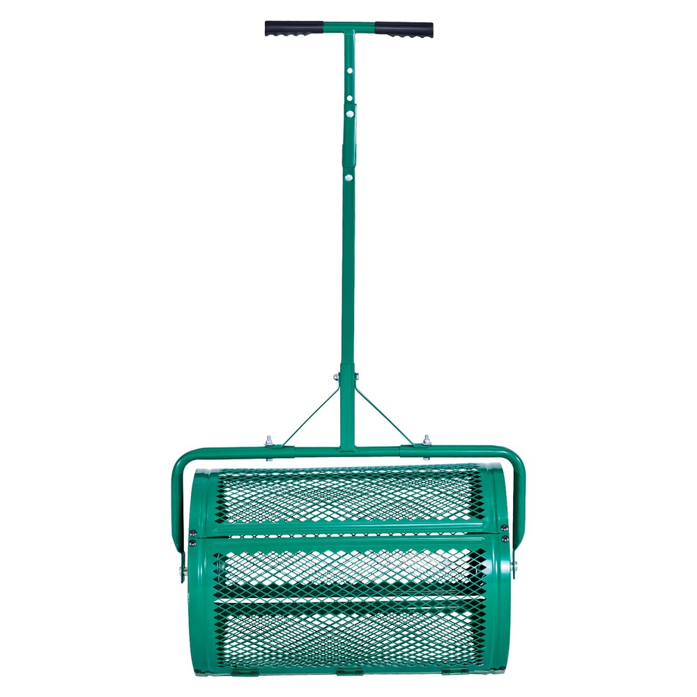 VEVOR Compost Spreader 24 in Peat Moss Spreader Roller Push/Tow Handle for Yard