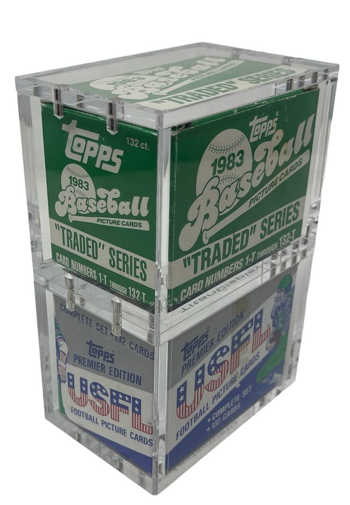 Stackable Premium Acrylic Display Case w/ Magnetic Lid for Traded Sets