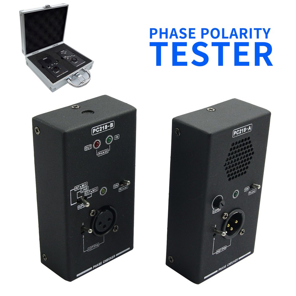 PC218 Phase Polarity Tester Checker Detector Speaker Microphone Sound Testing