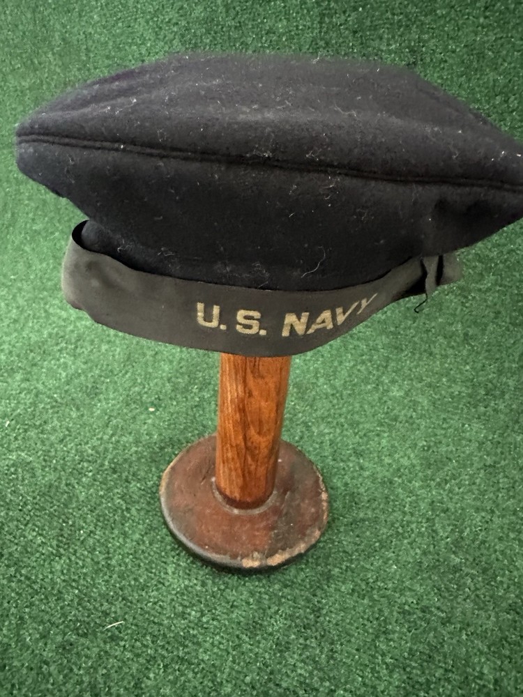US Navy Sailor Wool Donald Duck Hat USN Size 7
