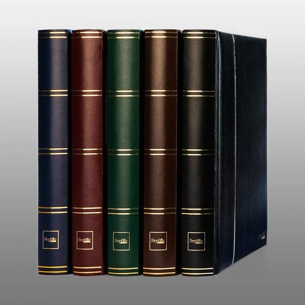 Stylish Stamp Collection Book - 60 White Pages, Durable Blue Leatherette Finish