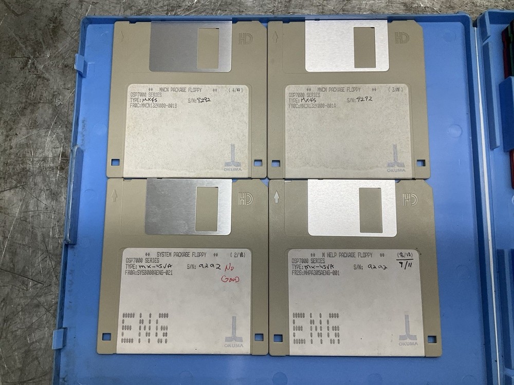 Okuma CNC Floppy Disks + USB 14ea DNC Uility, Help MX-45VA
