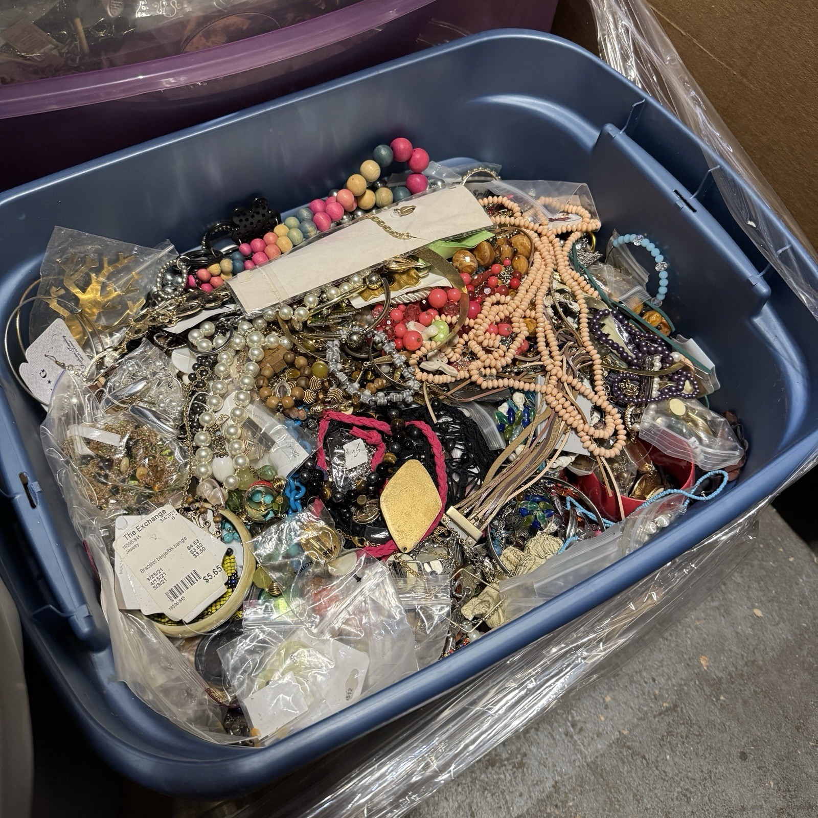 5 Pound Unsorted Tangled Jewelry Vintage Modern Wear Junk Mystery Treasure Hunt