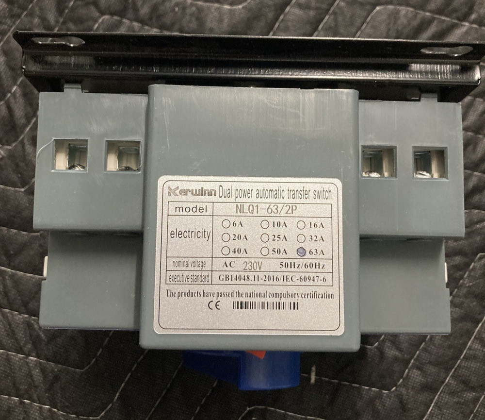 Kerwinn Dual Power Automatic Transfer Switch 63A 230V