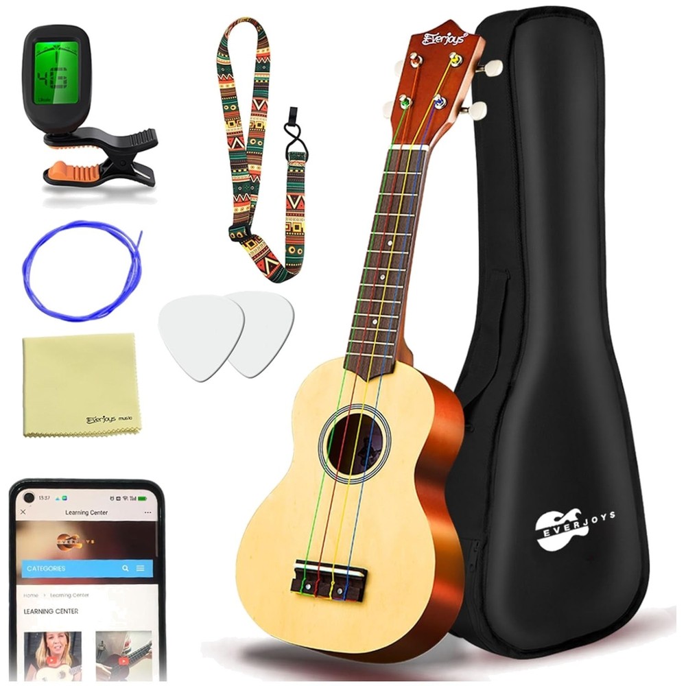 Rainbow String Soprano Ukulele Beginner Pack