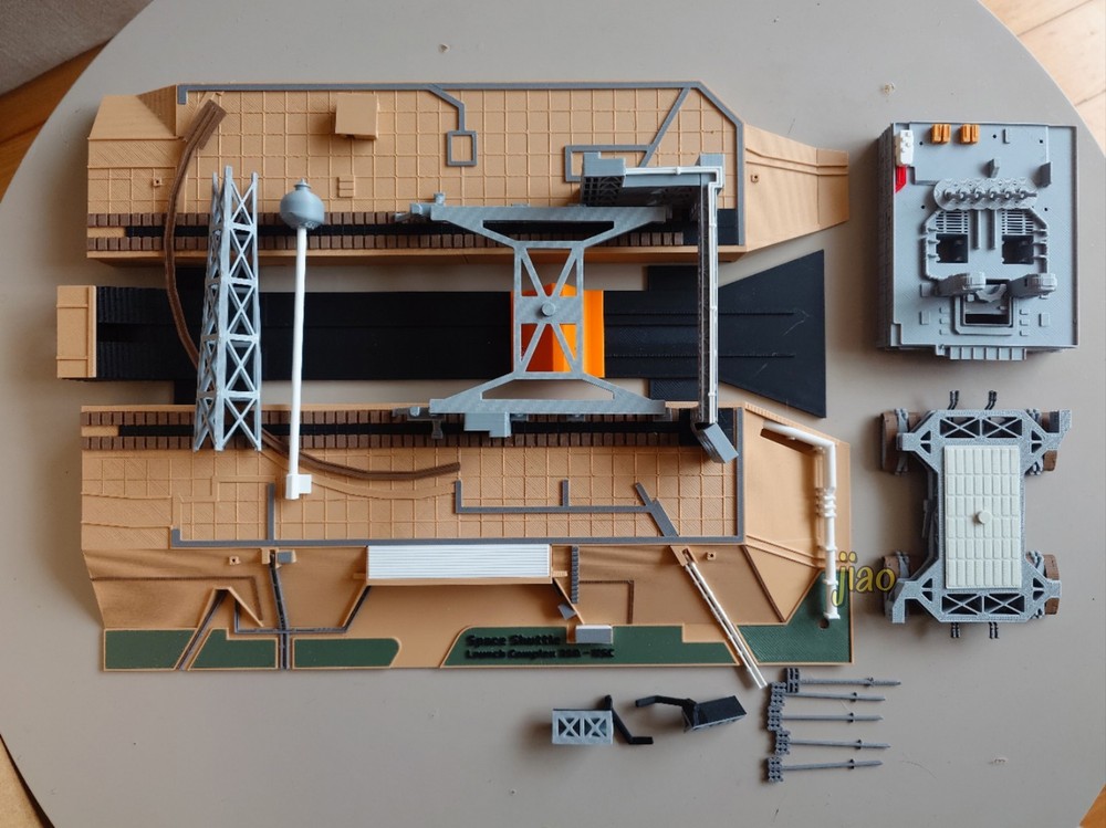 1/400 39A Space Shuttle Launch Site 3D Printed Painted Model Collection Gift